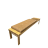 Banco de Madeira com Assento Acolchoado e Superfície de Ripas - 2