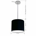 Ver imagem 2 de Lustre Luminária Pendente Vivare Free Lux Pe-4105cz Cúpula em Tecido 20x22cm