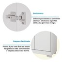 Ver mais imagens de Guarda-Roupa Solteiro 4 Portas com Pés 159cm 100% MDF Lumiar Espresso Móveis Branco