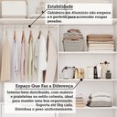 Ver imagem 7 de Guarda-Roupa Solteiro 4 Portas com Pés 159cm 100% MDF Lumiar Espresso Móveis Branco