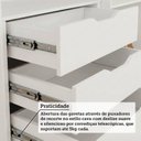 Ver imagem 6 de Guarda-Roupa Solteiro 4 Portas com Pés 159cm 100% MDF Lumiar Espresso Móveis Branco