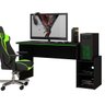 Mesa para Computador Gamer Preto com Verde - Gelius Móveis - 1