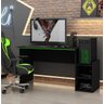 Mesa para Computador Gamer Preto com Verde - Gelius Móveis - 2