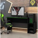 Ver imagem 2 de Mesa para Computador Gamer Preto com Verde - Gelius Móveis