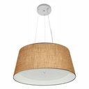 Ver imagem 1 de Lustre Pendente Cone Md-4144 Cúpula em Tecido 25x50x40cm Palha / Branco - Bivolt