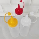 Ver imagem 7 de 10 Bisnagas para Molhos Plástica 250ml Frasco Ketchup Mostarda Massa Crepe Cozinha