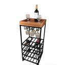 Ver imagem 1 de Carrinho Adega Ferro e Madeira P