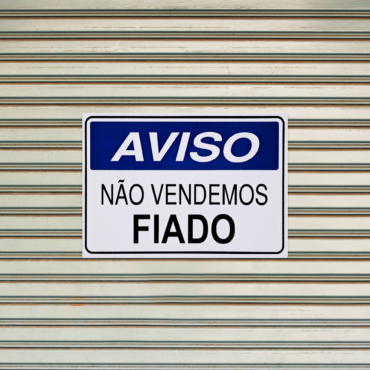 Combo 3 Placas De Sinalização Aviso Não Vendemos Fiado 25x15 Acesso - P-12/2 F9e - 3