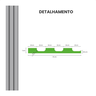 Rpdol 23-painel Ripado Eva Laminado Autocolante 10cm Play Cinza | Valor do Metro - 6