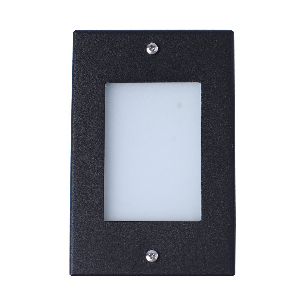 Kit 9 Balizador de Embutir Escada Parede Preto 4x2 Alumínio + Lâmpada Led G9 5w Branco Quente - 2