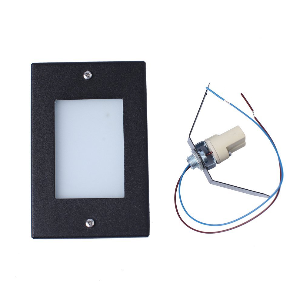 Kit 9 Balizador de Embutir Escada Parede Preto 4x2 Alumínio + Lâmpada Led G9 5w Branco Quente - 3
