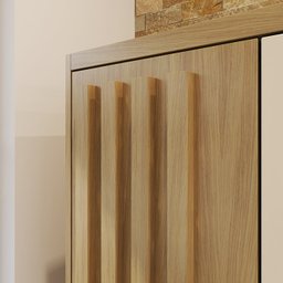 Armário Multiuso para Área de Serviço 2 Portas Stella I01 Carvalho Off White Clique Chique - 6