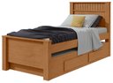 Ver imagem 7 de Cama Solteiro Bibox 2 Gavetas Athenas - Lopas Amendoa Clean