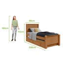 Ver imagem 2 de Cama Solteiro Bibox 2 Gavetas Athenas - Lopas Amendoa Clean