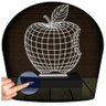Luminária Led 3d Maça Fruta Abajur Branco - 1