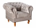 Ver imagem 2 de Kit 2 Poltronas Decorativas Capitonê Chesterfield Dom Pedro - Veludo Capuccino