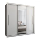 Ver imagem 3 de Guarda-roupa Casal Cardiff 3 Portas 4 Gavetas com Espelho Branco - Panorama Móveis