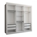 Ver imagem 4 de Guarda-roupa Casal Cardiff 3 Portas 4 Gavetas com Espelho Branco - Panorama Móveis