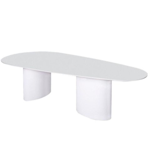 Mesa De Jantar Orgânica Duo 198x122cm Laqueada