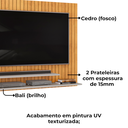 Ver imagem 5 de Painel para Tv 55 Pol Ripado 134 Cm Ripe Cedro Bali Dj Moveis