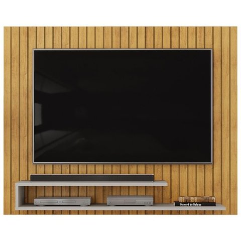 Painel para Tv 55 Pol Ripado 134 Cm Ripe Cedro Bali Dj Moveis