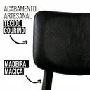 Ver imagem 2 de Cadeira de Jantar Manuela Madeira Maciça Estofada Di Franco Mad Preto Courino Preto
