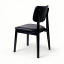 Ver imagem 3 de Cadeira de Jantar Manuela Madeira Maciça Estofada Di Franco Mad Preto Courino Preto