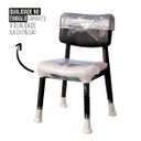 Ver mais imagens de Cadeira de Jantar Manuela Madeira Maciça Estofada Di Franco Mad Preto Courino Preto