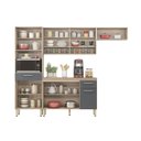 Ver imagem 4 de Cozinha Compacta 3 Peças com Balcão C/ Tampo Mdp 120m Dama - Amêndola Touch/grafito Demóbile