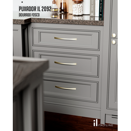 Puxador IL 2092 - Dourado Fosco - 192MM - 3