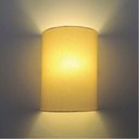 Ver imagem 2 de Arandela Meia Cana Retro Md-2003 Cúpula em Tecido 25-18x10cm Algodão Crú - Bivolt