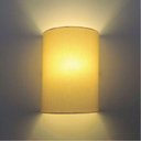 Ver imagem 5 de Arandela Meia Cana Retro Md-2003 Cúpula em Tecido 25-18x10cm Algodão Crú - Bivolt