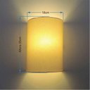 Ver imagem 3 de Arandela Meia Cana Retro Md-2003 Cúpula em Tecido 25-18x10cm Algodão Crú - Bivolt