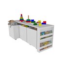 Ver imagem 4 de Rack com Baús e Porta Livros Livreiro Duplo Camael 100% Mdf