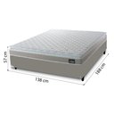 Ver imagem 3 de Cama Box Casal Colchão Espuma D33 Pillow Top 138x188x57cm Millenium Hellen