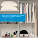 Ver imagem 7 de Guarda-Roupa Casal 6 Portas com Espelho 2 Gavetas 100% MDF 164cm Papoulas Espresso Móveis Branco