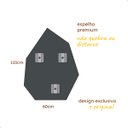 Ver imagem 3 de Espelho Orgânico Decorativo Grande Pinterest 60x110 Mod Prisma Caramelo