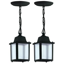 2 Pendentes Luminárias de Teto Colonial Vintage Preto E27 Interno Externo 110v 220v Dital - 1