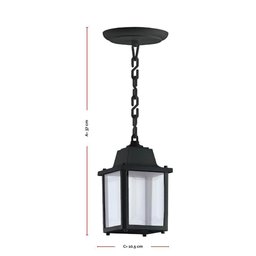 2 Pendentes Luminárias de Teto Colonial Vintage Preto E27 Interno Externo 110v 220v Dital - 3