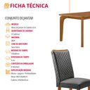 Ver imagem 2 de Mesa de Jantar Liz 120cm Tampo MDF Canto Copo Laminado com 4 Cadeiras Lira