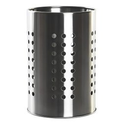 Porta Talheres Redondo Organizador em Aço Inox 10x16,5cm - 3