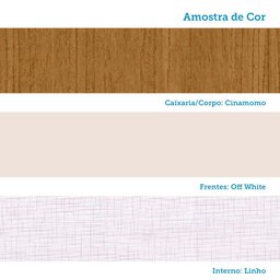 Guarda-roupa Casal 164,10cm 6 Portas 2 Gavetas com Espelho 100% Mdf Papoulas Espresso Móveis - 5