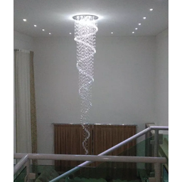 Lustre Espiral De Cristais Para Shopping, Salão De Festa, Com 2,60 Metros De Altura - 3