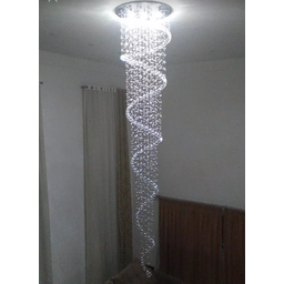 Lustre Espiral De Cristais Para Shopping, Salão De Festa, Com 2,60 Metros De Altura - 2