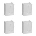 Ver imagem 1 de Kit com 4 Gabinetes para Banheiro em Plástico com Lavatório Fit sem Torneira Astra Branco