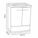 Ver imagem 4 de Kit com 4 Gabinetes para Banheiro em Plástico com Lavatório Fit sem Torneira Astra Branco