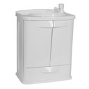 Ver imagem 2 de Kit com 4 Gabinetes para Banheiro em Plástico com Lavatório Fit sem Torneira Astra Branco