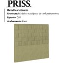 Ver imagem 3 de Cabeceira Solteiro 90 cm Priss Linho SL 75 Peer