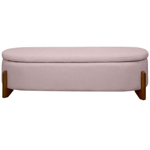Puff Baú Organizador de Sapatos Thor para Cama King Size Bouclé:rosa Bebê