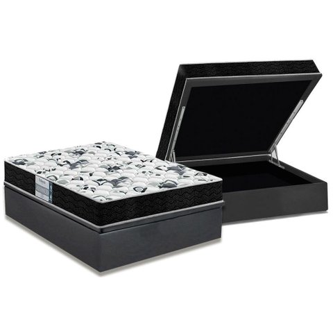 Cama Box Baú Casal: Colchão Anatômico Probel D28 / EP ProDormir Advanced Tech1000 + Base CRC Suede G